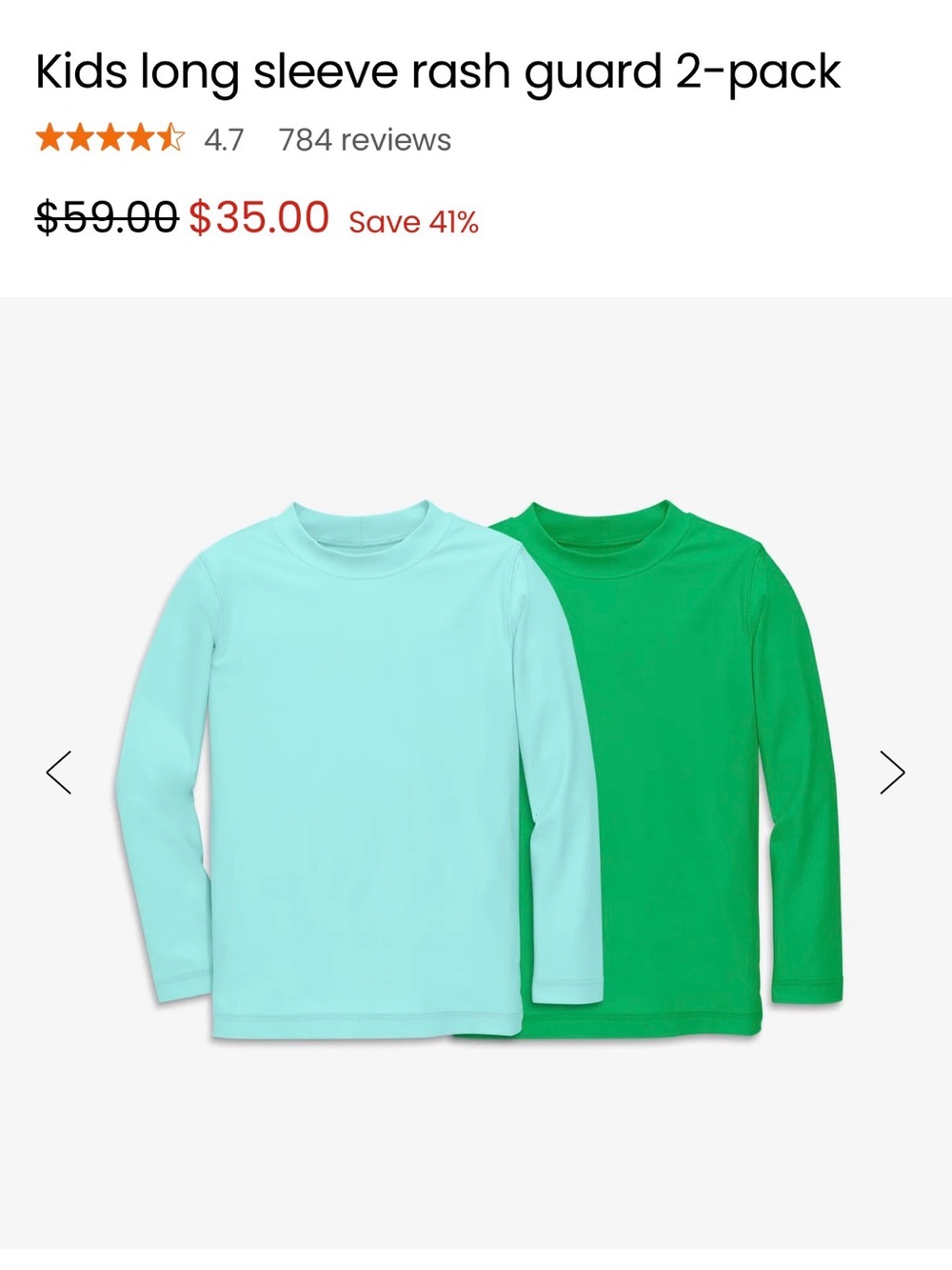 Primary Long Sleeve Tee Pack - Aqua & Green